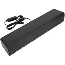 Soundbar,USB Wired SoundBar,Music Player with Bass Surround,Stereo USB Powered Mini Soundbar Speakers with 3.5mm Input for PC Tablets Laptop Desktop Projector Cellphone for Home TheaterBlack
