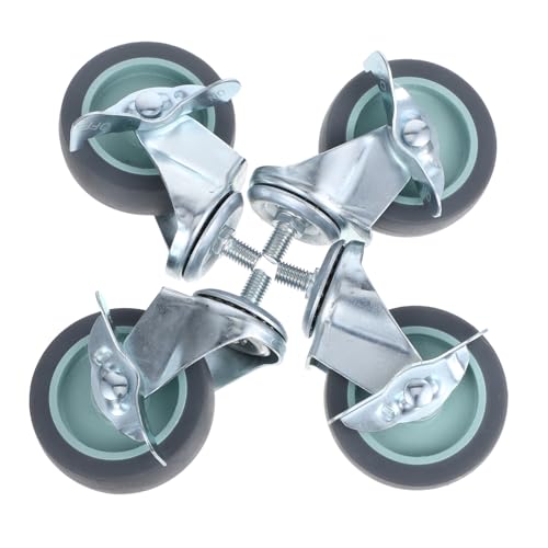 Roulettes pivotantes à tige filetée POPETPOP : 4 roulettes de meubles à rotation totale