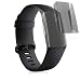 Produktbild kwmobile 2X Hülle kompatibel mit Fitbit Charge 3/4 - Fitnesstracker Case Set Transparent Schwarz - ohne Tracker