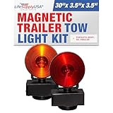 LifeSupplyUSA 12v Magnetic Trailer Tow Light Kit for Auto, Boat, RV, Trailer