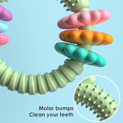 Qurygin Kauringe für Welpen, Beißringe für Hunde | Gummi-Hundering-Kauspielzeug | Kauringe aus Gummi für Hunde, Aggressive Kauer, große Hunde, fördern EIN gesundes Kauverhalten