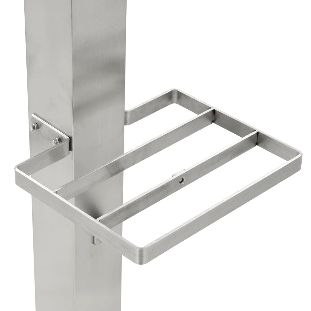 vidaXL Columna Agua para Jardín Acero Inoxidable Cuadrada 95 cm Fuente Patio