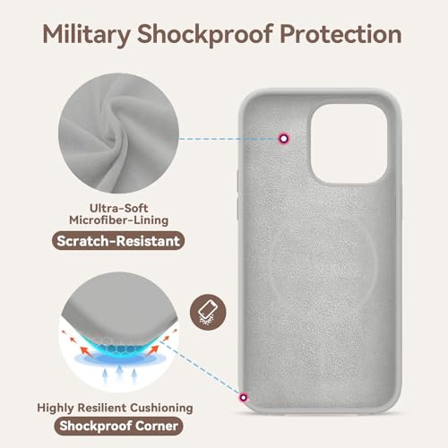 Image of iPhone 11 Silicone Magsafe Case | Shock Proof Design & Camera Protection | Premium Rubberised Apple iPhone 11 Cover (Microfiber Lining) | Magnetic Liquid Silicone - Gray