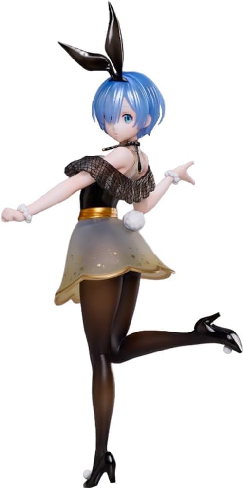 Rem Action Figure Bunny Girl Figures Model 9.84 Inch Cute Anime Figurine Remu Statue Desktop Decoration Display Collectibles Gift for Fans