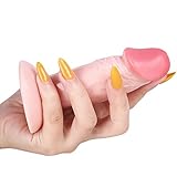 Small Dildo,4.3 in Soft Small Anal Plug,Beginner Anal Dildo Ease Training Adults Sex Toy for Women Men.Multifunctional Sex Toy Games(Flesh)