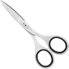 ALLEX Japanese Office Scissors Adults Japanese Stainless Steel Scissors for Office Made in Japan Small Scissors (S-135) Silver