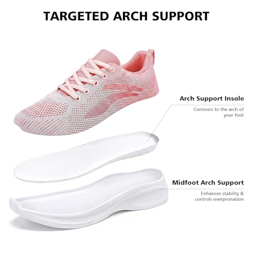 Image of Padgene Womens Sneakers Lightweight Tennis Walking Shoes Sports Running Shoes for Woman Mesh Breathable Gym Fashion Sneakers Athletic Comfortable Casual