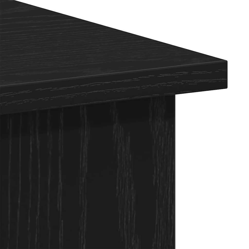 Escritorio de roble negro, 100 x 55 x 75 cm, mesa de ordenador con gran superficie de trabajo y espacio de almacenamiento para el hogar, oficina, juegos, oficina, sala de estar, dormitorio