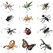 BOTICAKO 12 Pcs Large Insects and Bugs for Kids - Plastic Bug Toys | Animal Figures Halloween Party Favor Cake Topper Insect Figurines