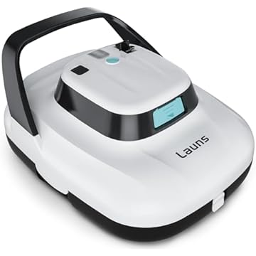 LAUNS (Atualização De 2024) Aspirador De Piscina Robótico Sem Fio Launs S1, Motores Duplos E Portas De Sucção Robô Aspirador De Piscina Automático Dura Até 90 Minutos, Estacionamento Automático, Ide