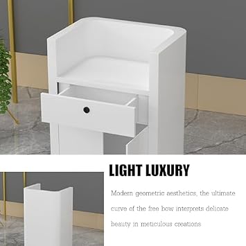 Front Desk Reception Counter,Reception Desk Retail Checkout Counter, Simple Cashier Cabinet, Reception Room Table with Storage/Drawer, for Salon Office Restaurant, Small Shop,Modern Supermar