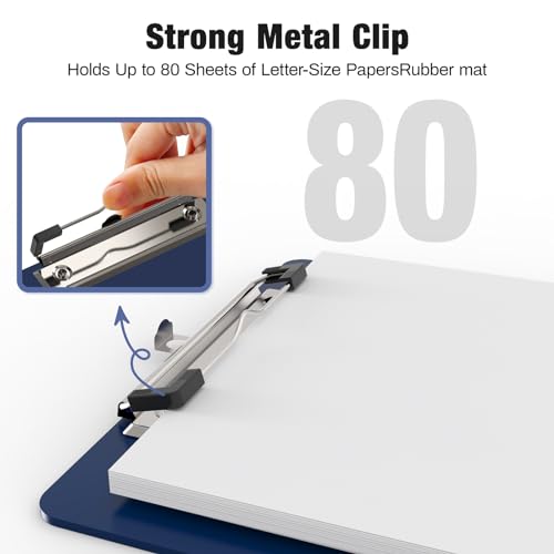 Macroclo Pacote Com 2 Pranchetas Pequenas, Prancheta De Plástico A5 Mini Azul Para Sala De Aula, Alu