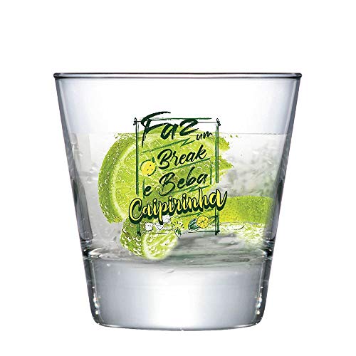 Copo de Caipirinha Decorado Faz um Conico Vidro 270ml - Ruvolo