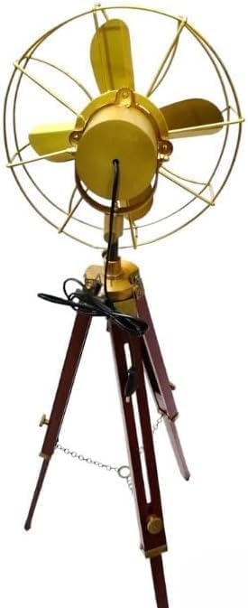 Electric Antique Floor Standing Royal Navy London Fan Collectible Tripod.