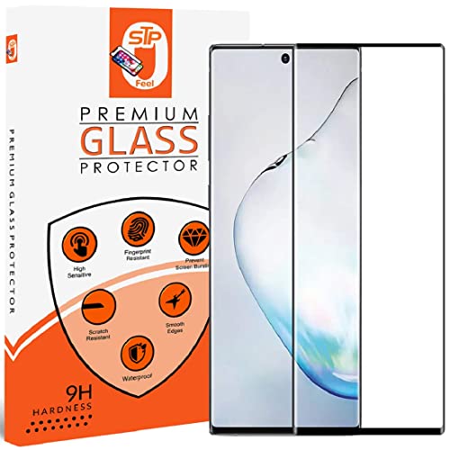 Image of STP FEEL Advanced Black Border Tempered Glass Screen Protector For Samsung Galaxy Note 10 (6.3Inch, Pack of 1) | Full Edge to Edge Screen Protector Guard Protector