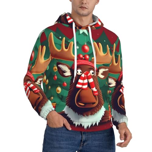 Sweat à capuche homme élan pull chaud thermique pour gym et sport