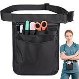 EJRUP Multifunzionale Organizer Cintura Borsa,Marsupio da Infermiere,con Cintura Regolabile, Accessorio per Infermiere, per Strumenti di set di Forbici Mediche(Nero)