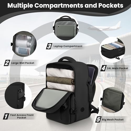 Sac Cabine Ryanair 40X30X20 : OTAHGK Bagage Cabine 40 x 30 x 20 pour Ryanair, Sac à Dos de Voya... – Image 3