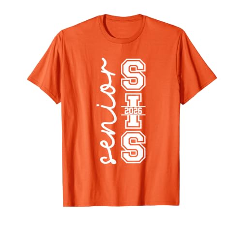 Sister Senior 2026 Proud Sister of a Class of 2026 Graduate T-Shirt, Men, Orange, Medium