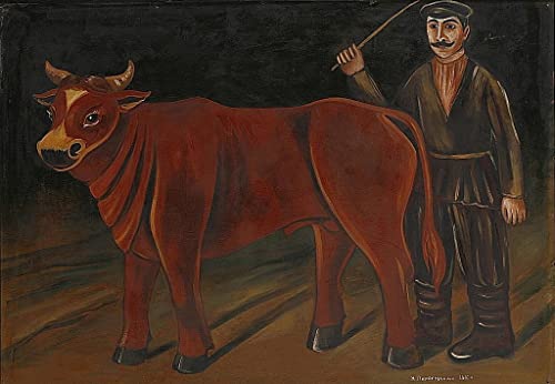 Peinture murale Niko Pirosmani pour creer une ambiance chaleureuse au salon