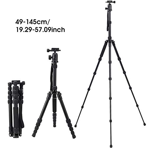Fotostativ, leichte tragbare Aluminiumlegierung 5-teilige Kamera Fotostativständer mit Kugelkopf, 1/4 Zoll Schraube… – Bild 8