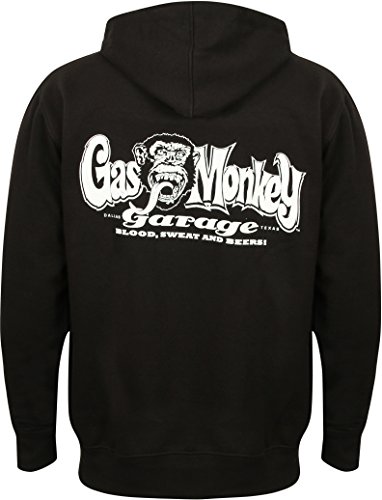 Sweat Gas Monkey Garage Sparkplugs noir en taille S avec fermeture zippée