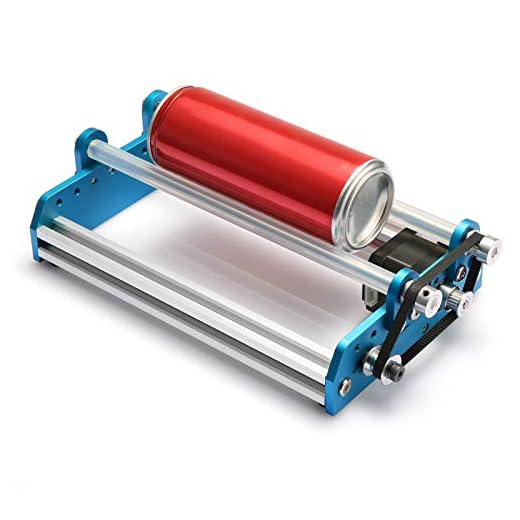 Genmitsu Laser Engraver Aluminum Y-axis Rotary Roller Engraving Module for Laser Engraving Cutting Cylindrical Objects Cans, DIY Laser Marking Compatible With Most Kinds of Desktop Laser Engravers