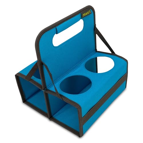 meori Reusable Drink Carrier 4 Cup, Take Out Cup Carrier, Collapsible, Coffee Carrier with Handle Wine, Cocktails, Portable Drink Caddy