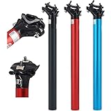 ★【MATERIAL PREMIUM】Tijas de sillín de bicicleta fabricadas en aleación de titanio de alta calidad. Peso ligero, nunca se oxida. Fuerza: 4.9 niveles de ultra alta resistencia, máximo de 440 lbs.