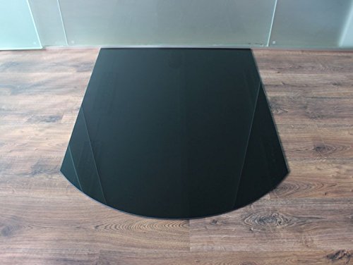 Funkenschutzplatte Segmentbogen 100x120cm Schwarz Glasplatte ohne Dichtung