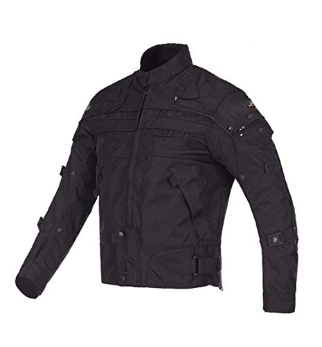 Veste de moto tout-terrain homme Oxford noir M avec 5 protections