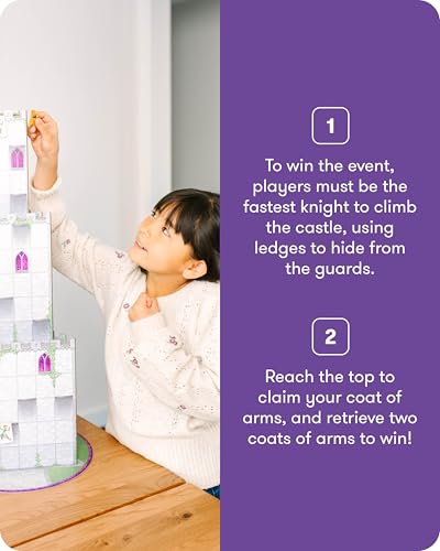 SimplyFun The Climbing Knights - Juego de Mesa Estratégico para Escalar Castillos con Caballeros Magnéticos, Peones Guardias y Componentes Premium - 2 a 4 Jugadores, Edad Recomendada: 8 Años en Adelante miniatura 4