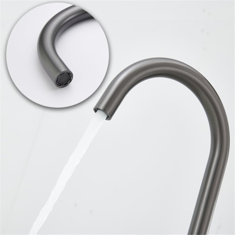 Bagno Vasca da Bagno Miscelatore Acqua Colonna Rubinetto lavabo da Terra Oro Spazzolato, Nero, Canna di Fucile, Oro Rosa, Rubinetto in Ottone Cromato, Oro Spazzolato
