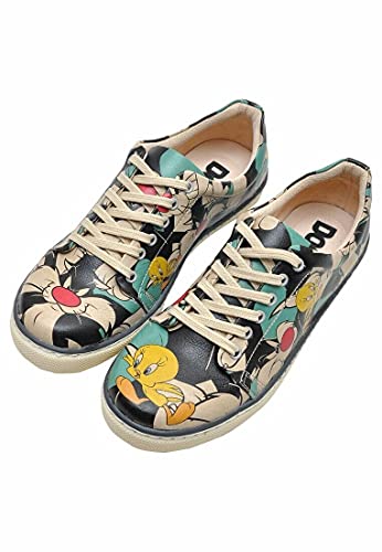 DOGO Warner BROS Sneakers for Women Personalize Your Life - Handmade Casual Shoes - Printed Fashionable Sneaker - Vegan and Environmentally Friendly