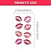 96 Pcs Valentines Lip Temporary Tattoos, Red Pink Lip Print Kiss Face Tattoo Stickers Body Decorations for Girls Kids, Birthday Party Decorations