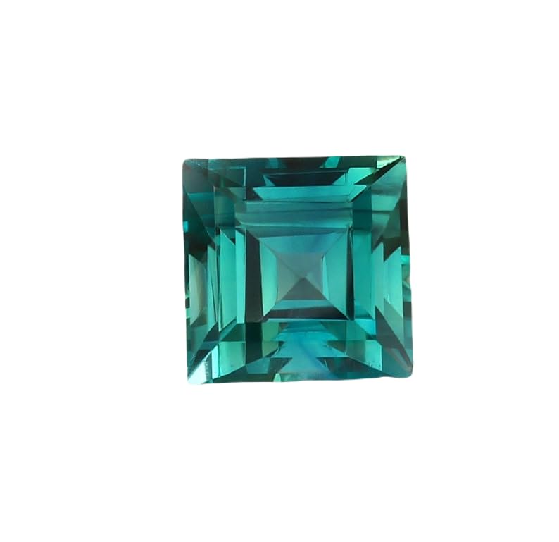 Saphir vert naturel Asscher 10mm : remplacez une pierre perdue sur votre bague
