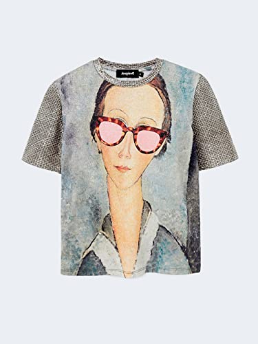Desigual Womens Casual T Shirt, Black, Medium Us #TOP4