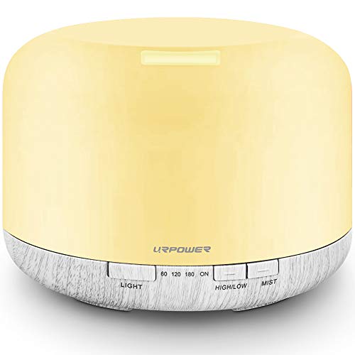 URPOWER 500ml Essential Oil Diffuser, Aromatherapy Diffusers for Essential Oils with Adjustable Mist