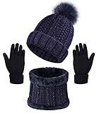 L’ensemble d’écharpe de gants de bonnet est disponible en taille unique, adapté à la plupart des femmes et des filles; Le capuchon peut couvrir les oreilles et l’écharpe peut couvrir votre cou, éloignant le vent froid et la neige.