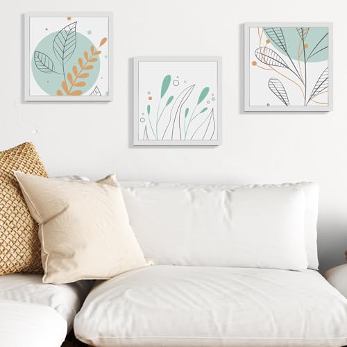 Image of LaVie Home 8x8 Picture Frame - White Square Frame with HD Plexiglas, Display for Wall or Desktop, Classic Collection
