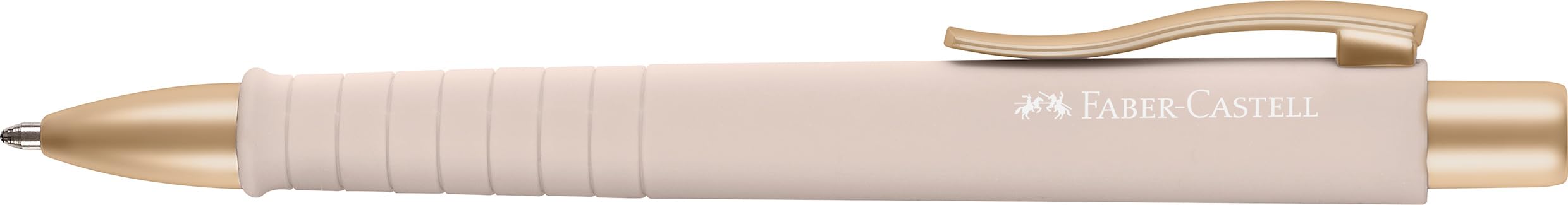 Faber-Castell 205092 Polyball Pale Pink Ballpoint Pen with Replaceable XB Refill, Indelible, pale rose, 1 count (Pack of 2) - Image 2