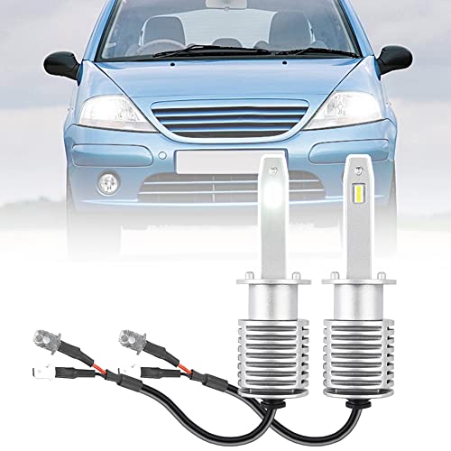 NSLUMO Bombilla de faro LED H1 para Citroen C3 I II C4 C5 C8 D3S DS4 DS5 H1 LED Canbus 6500K bombilla de haz alto blanco LED H1 Citroen C3 faro