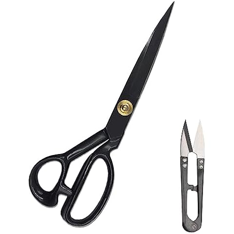 Sewing Scissors and a Yarn Thread Cutter, Rkqoa Professional 12" Heavy Duty Scissors Ultra Sharp Fabric Shears Tailor Dressmaker Craft Paper Scissors, Silky Smooth Cutting, Left Right-Handed Cover