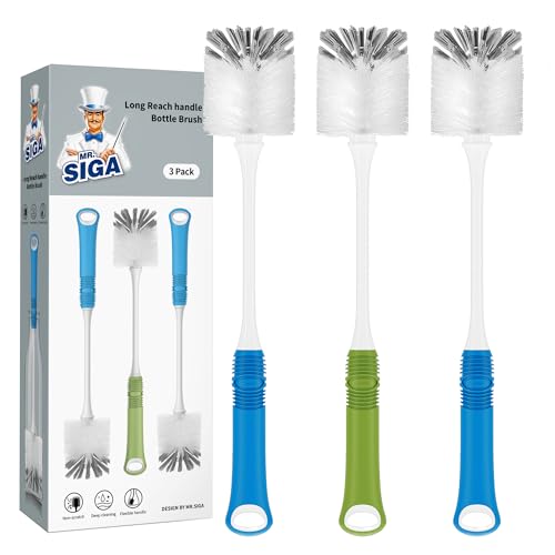 MR.SIGA Long Handle Bottle Brush - Set of 3