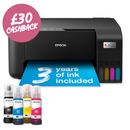 EcoTank ET-2860 A4 Multifunction Wi-Fi Ink Tank Printer, With Up To 3 Years Of Ink Included