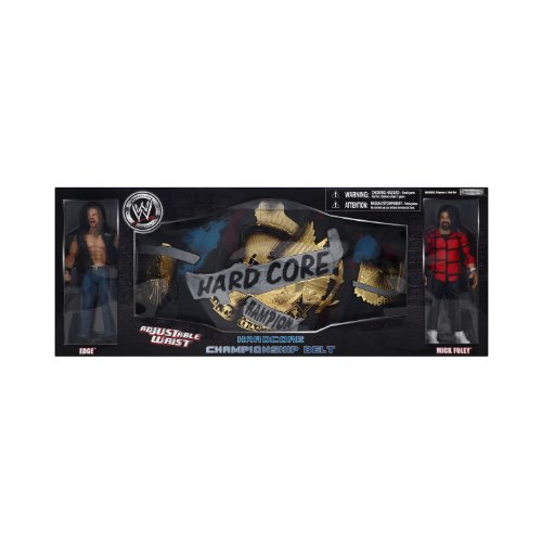 WWE Harcore Championship Belt with Edge & Mick Foley Playset