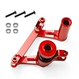 Groupe de direction en alliage d'aluminium #4945 Pièces améliorées pour voiture télécommandée TRAXXAS 1/10 E Maxx T Maxx (rouge)