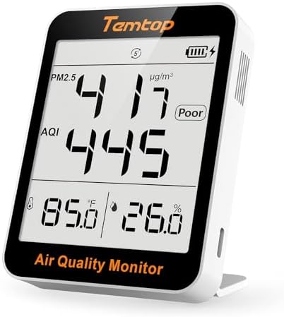 Indoor Thermometer, Temperature Hygrometer, Air Quality Monitor, Tent Top Digital Hygrometer, AQI Detector Included