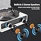 Udreamer Plattenspieler mit Lautsprecher Bluetooth Plattenspieler Vintage Vinyl Player Unterstützt USB AUX-Eingang Kopfhörer RCA Line-Out 3 Geschwindigkeiten Riemenantrieb Spiegeldesign Weiß