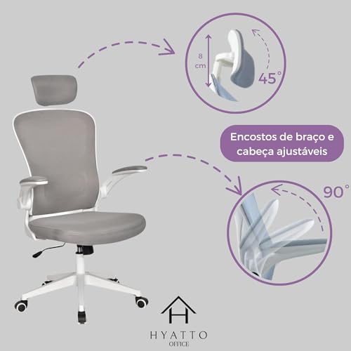 Cadeira de Escritório Ergonômica, Malha Respirável e Encosto de Cabeça Ajustável, Estofado Mesh | Ca